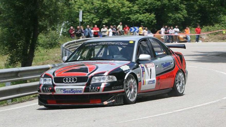 Fombona, con su Audi, en una carrera.