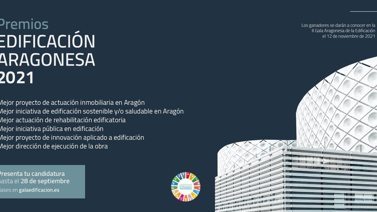 Cartel de los Premios a la Edificación Aragonesa 2021