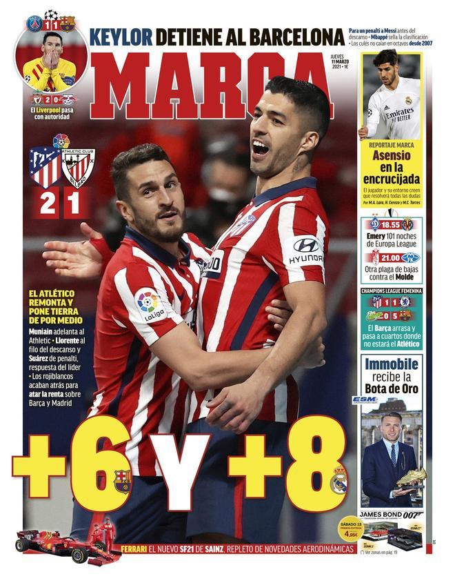 La portada de Marca del 11/03/21