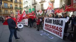 Las ITV protestan frente a la Generalitat a seis días del inicio de la huelga general