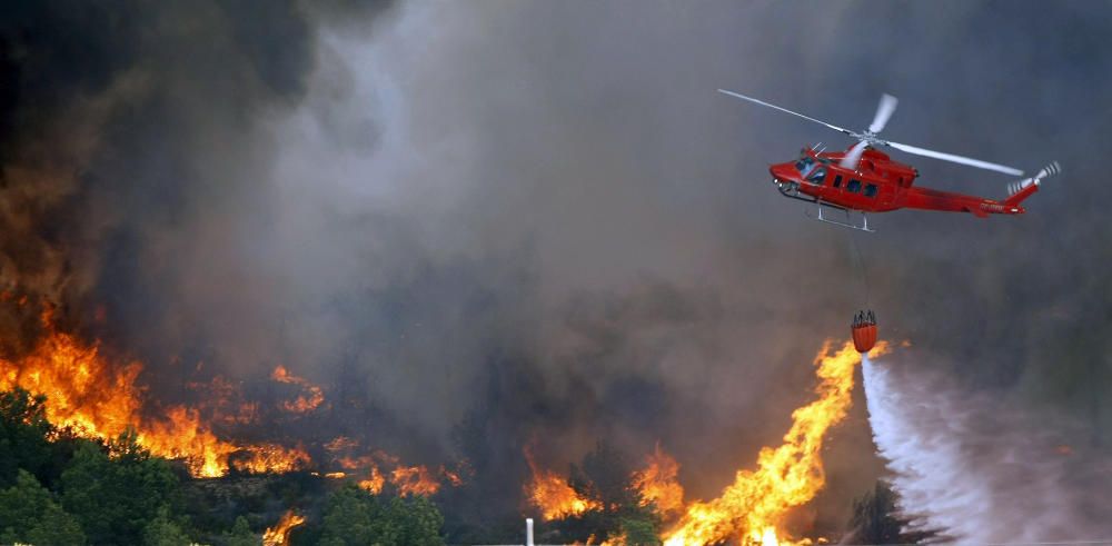 Incendio en Benitatxell y Xàbia