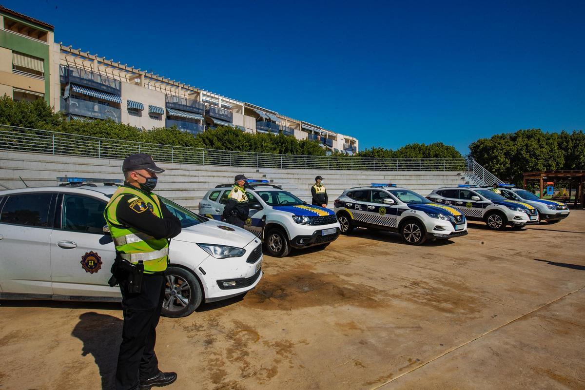 Presentación del parque de vehículos de la Policía Local de Callosa de Segura, en una imagen de marzo de 2022