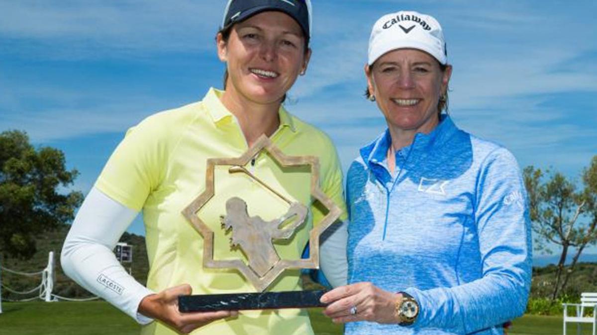 Herbin, la ganadora, junto a Annika Sorenstam