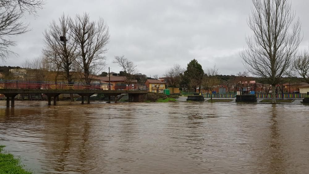 Los ríos Aliste y Frío se desbordan por ocho pueblos ribereños