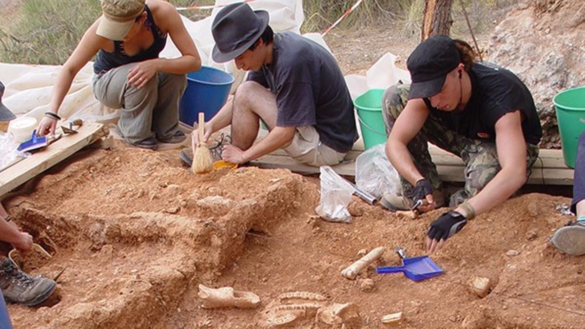 El yacimiento de Canyars durante los trabajos de excavación en 2007.