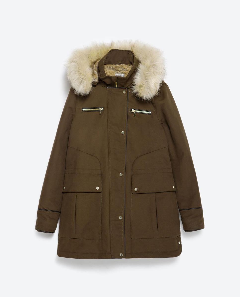 Parka con pelo, Zara