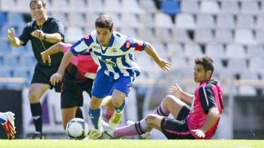 El Dépor B golpea primero en la última eliminatoria por ascender a Segunda B.