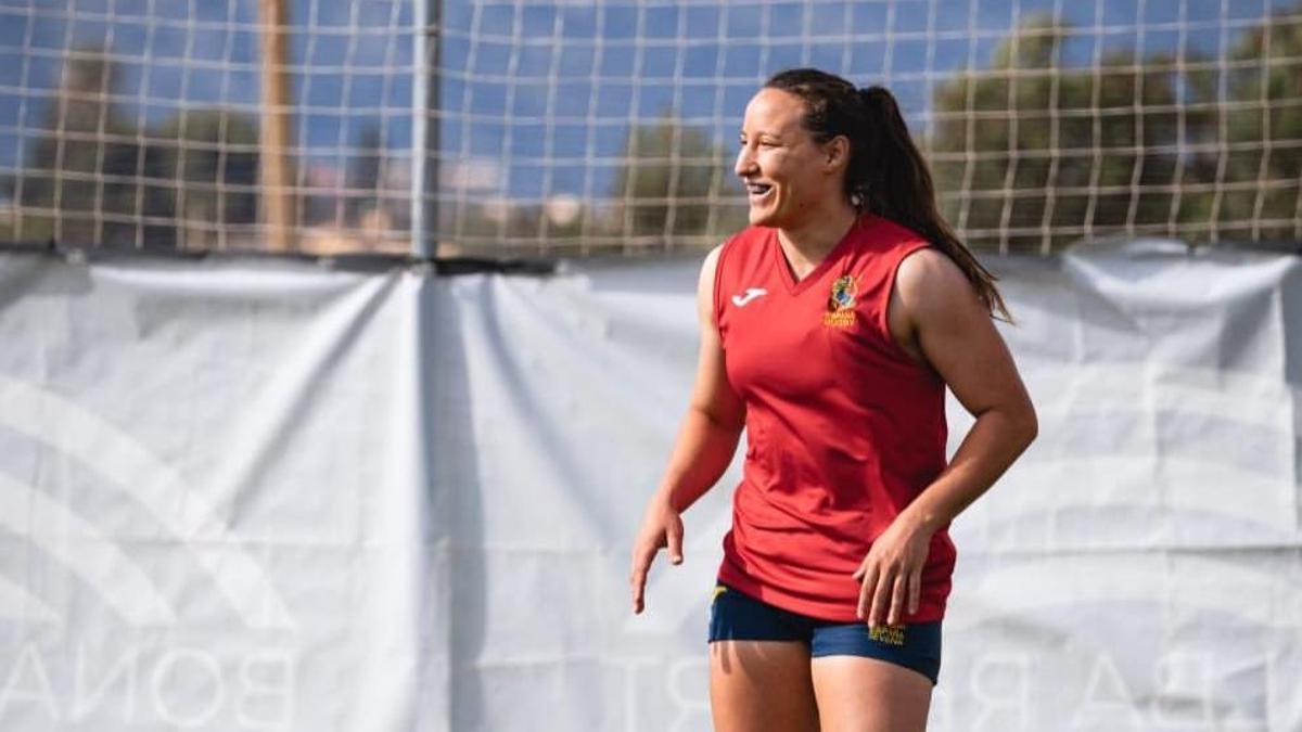Laura Maestro, en una convocatoria con la selección española.