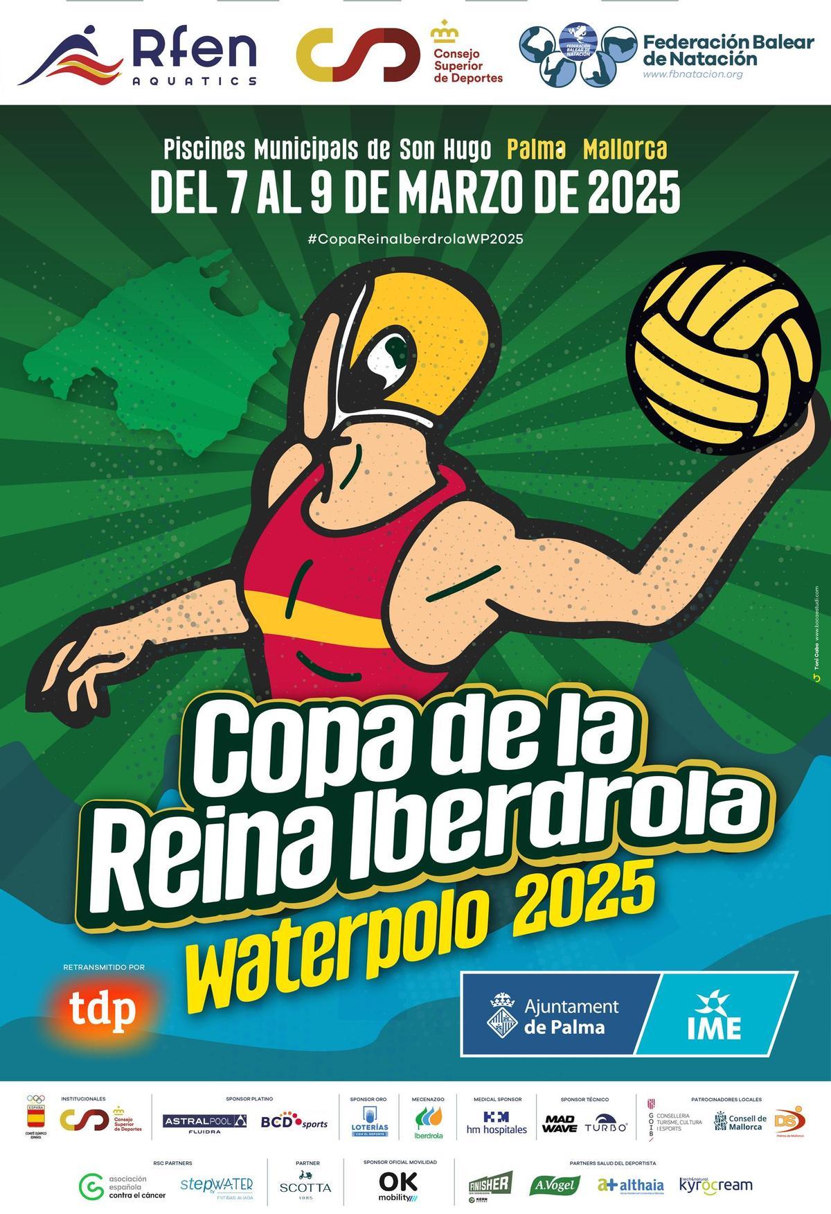 Cartel de la Copa de la Reina de waterpolo, que se disputará en Son Hugo