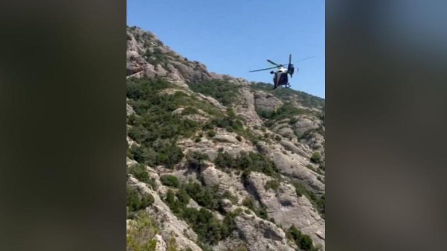 Rescaten un excursionista desorientat en una zona de barrancs a Montserrat