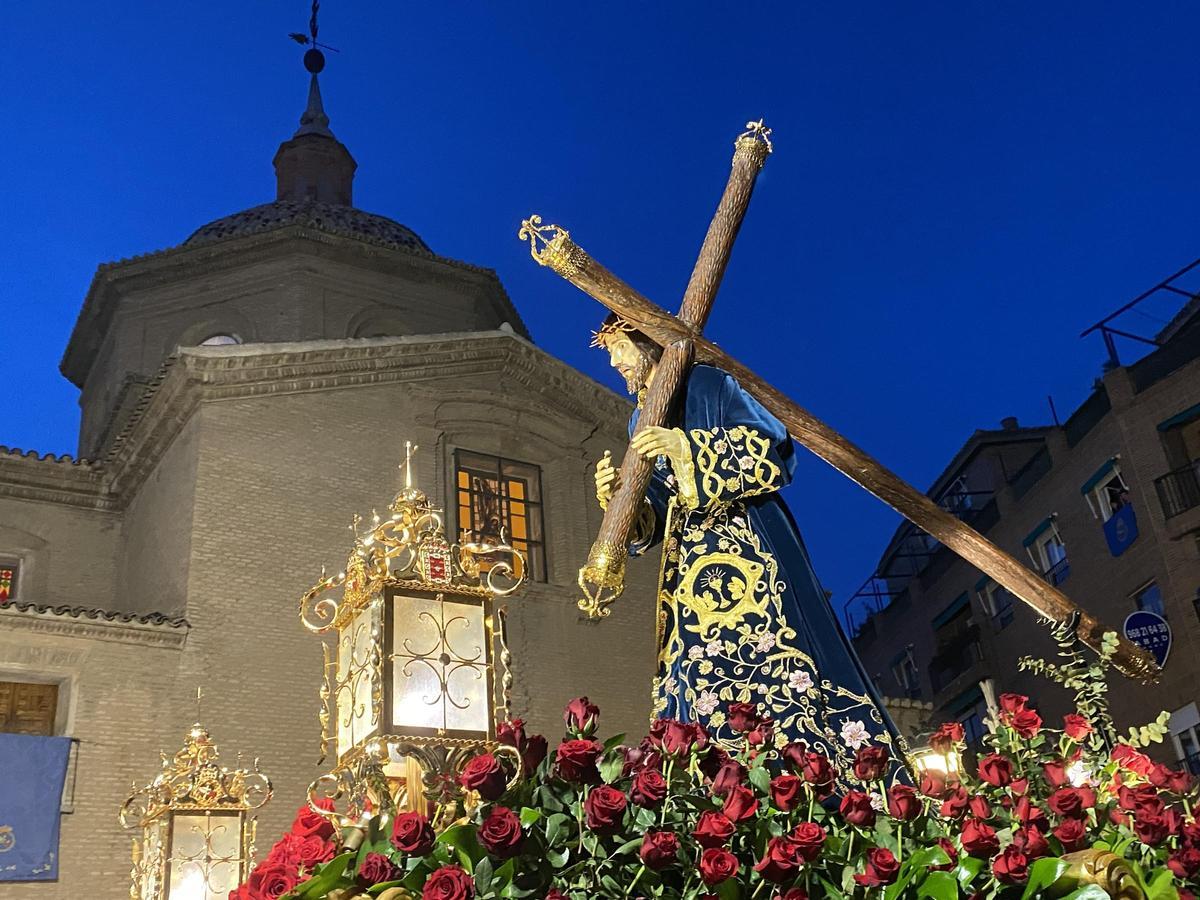 El Cristo de los Toreros, en la Plaza San Nicolás en un anterior Viernes de Dolores en Murcia.