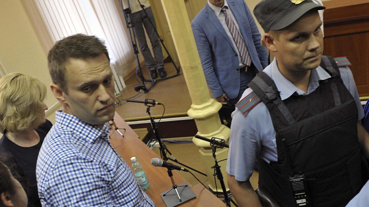 Navalni, durante su detención.