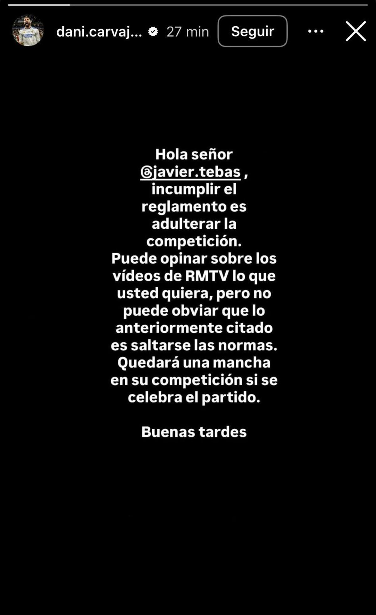 La 'storie' de Carvajal