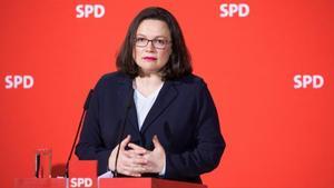 Andrea Nahles, la nueva presidenta del SPD.