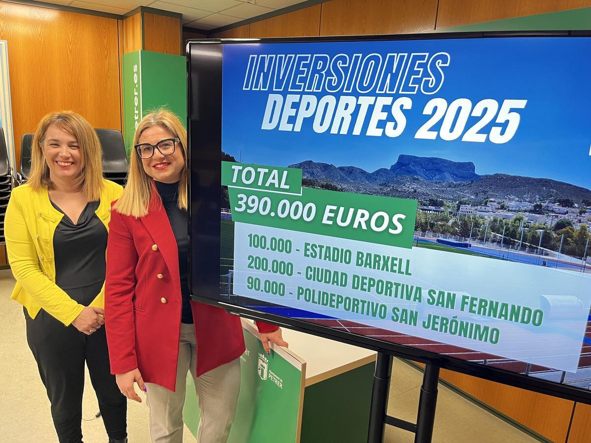Presentación de las inversiones en deportes este año.