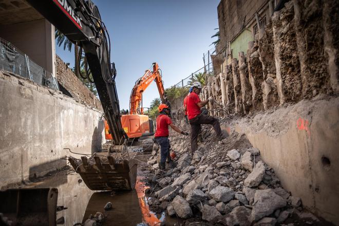 Obra del barranco de La Carnicería, en La Laguna