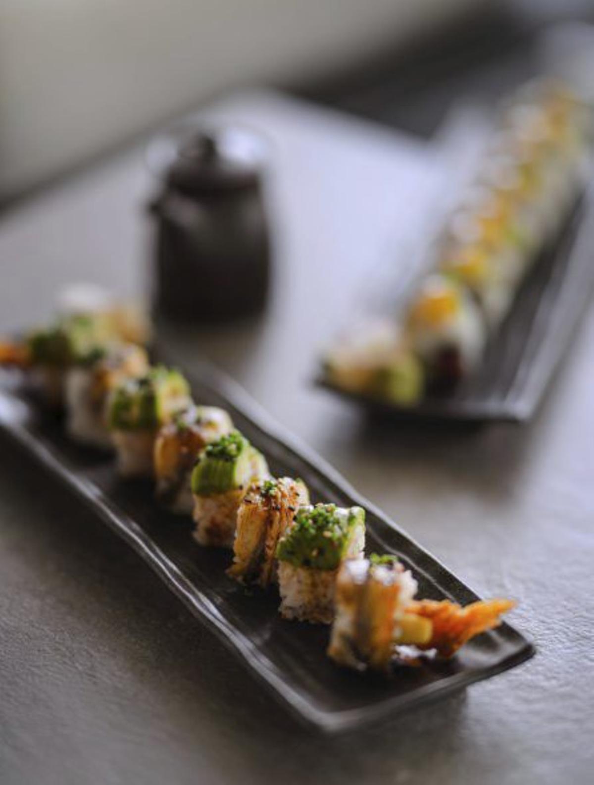 El ‘sushi’ no falta en el restaurante.