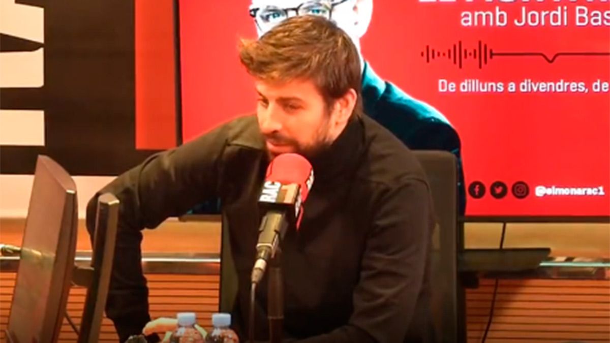 Piqué, en un momento de la entrevista en Rac1