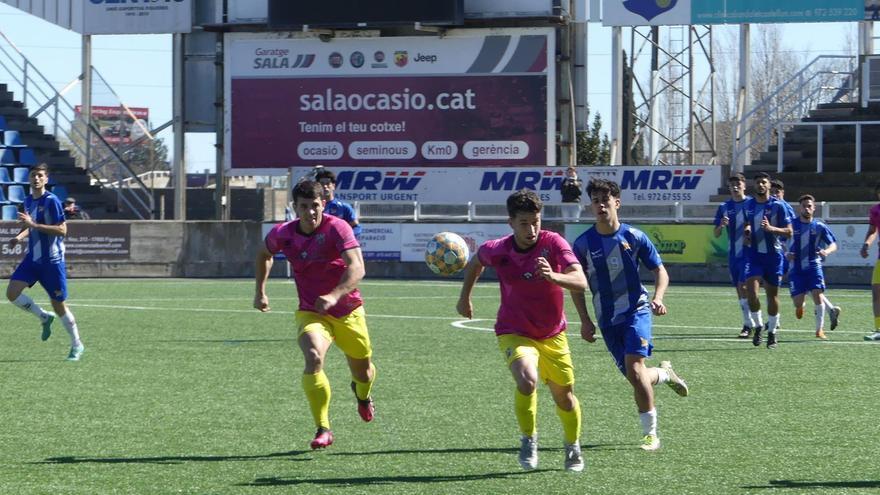 Una jugada del Figueres-Palamós, del 10 de març passat.