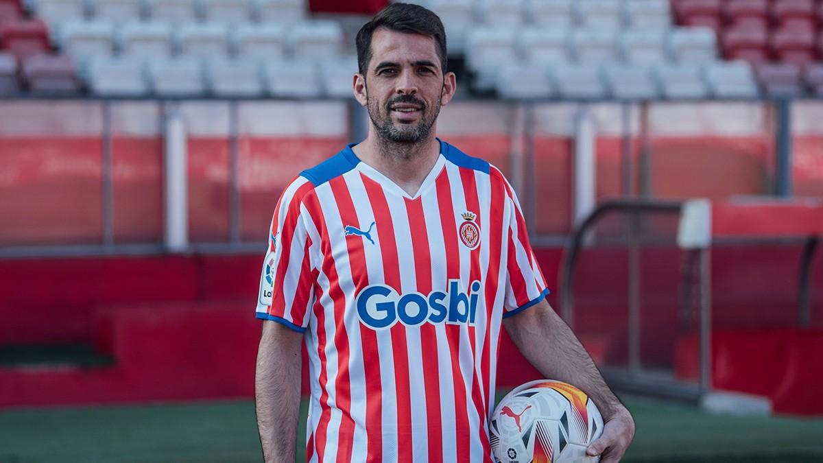 Víctor Sánchez, en su presentación en Montilivi