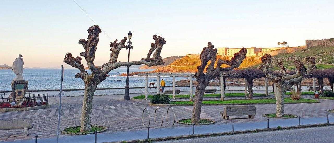 Vista del paseo Pinzón de Baiona, que será reformado.    // Marta G. Brea