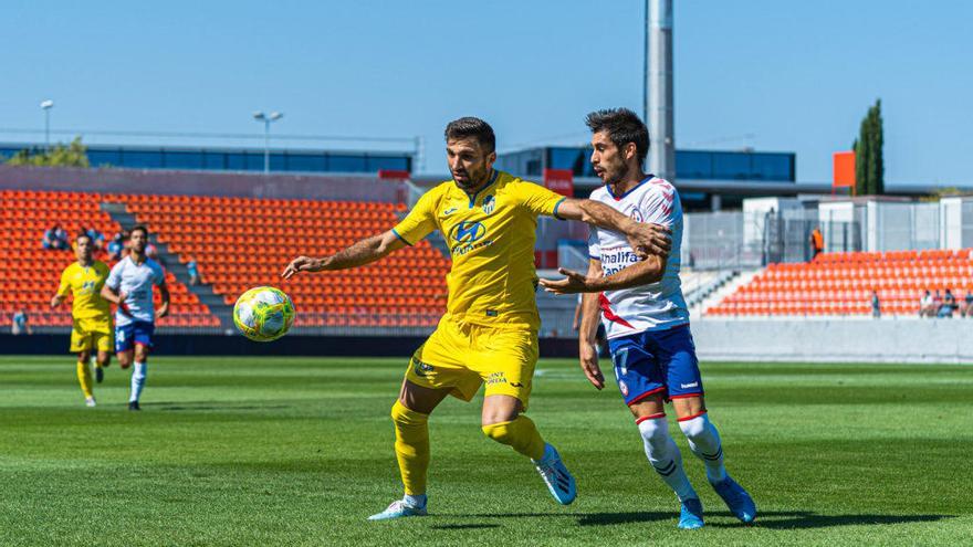 Luca Ferrone, en un momento del encuentro frente al Rayo Majadahonda.