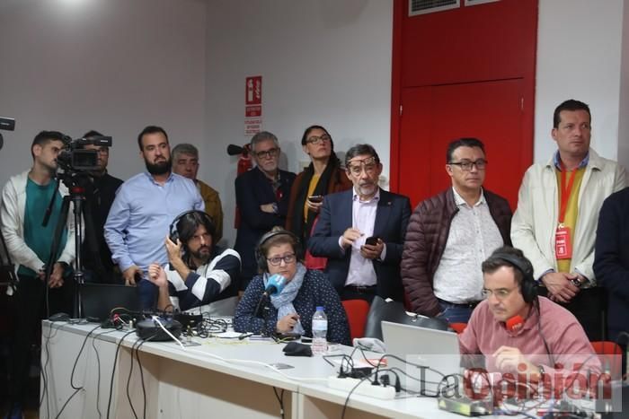 Así fue la noche electoral en la sede del PSOE en la Región de Murcia