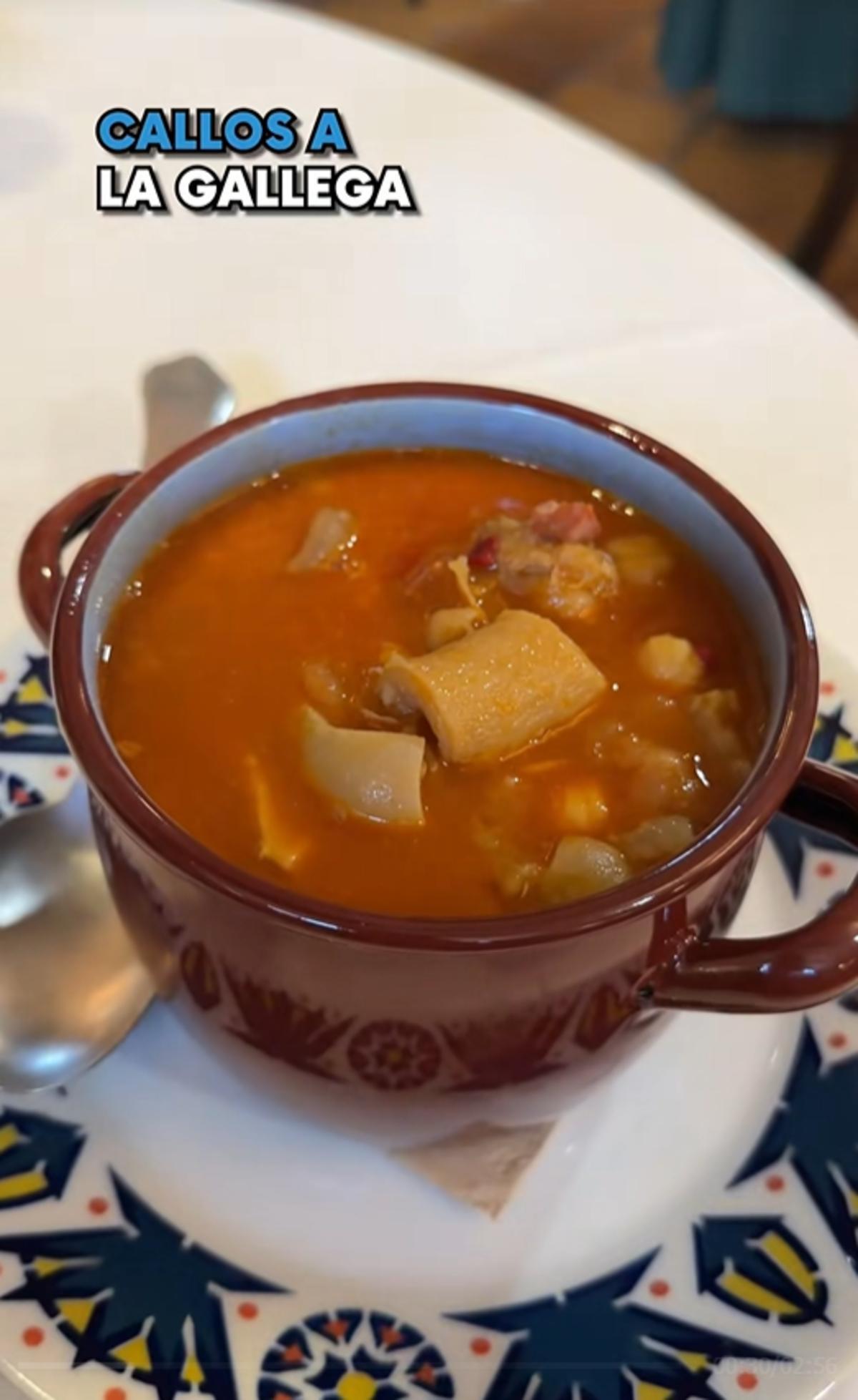 Una de las recetas degustadas por el creador de contenido