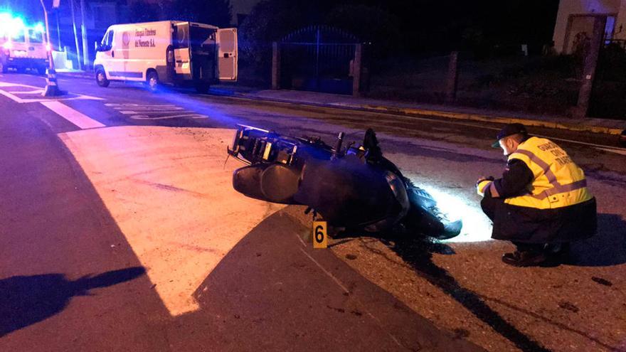 Lugar  donde se produjo el accidente de Portosín. // Guardia Civil