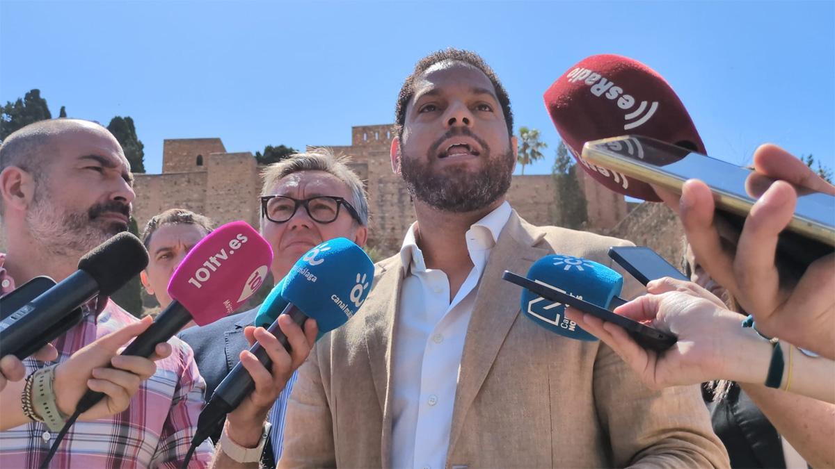 Ignacio Garriga, secretario general de Vox, en Málaga.