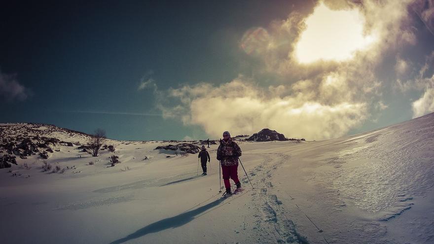 Sanabria en raquetas de nieve