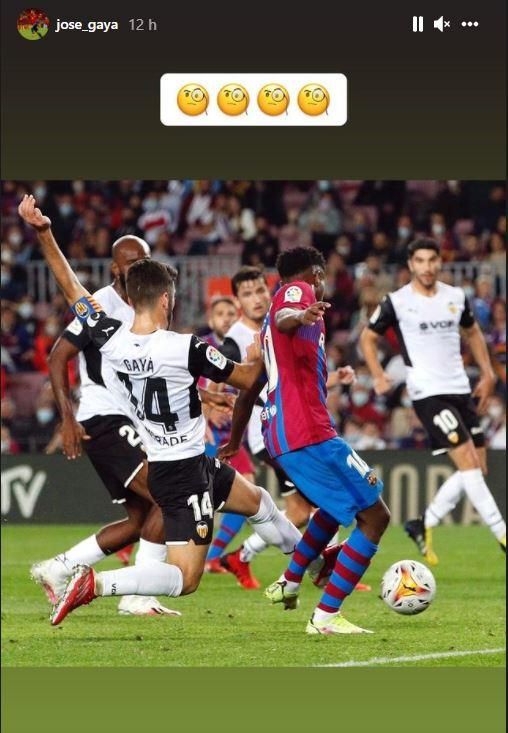 Imagen de Gayà en la jugada polémica del penalti a Ansu Fati