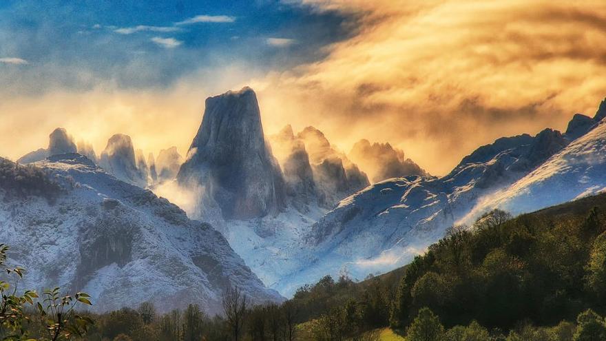 El Picu Urriellu, desde el Pozo de la Oración, en Poo de Cabrales.