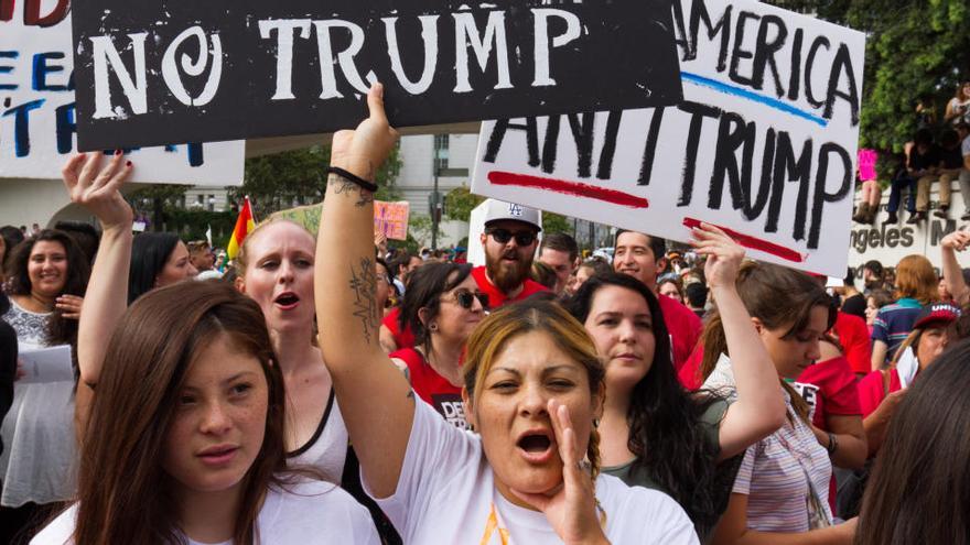 Una de las protestas contra la violencia en Los Ángeles.