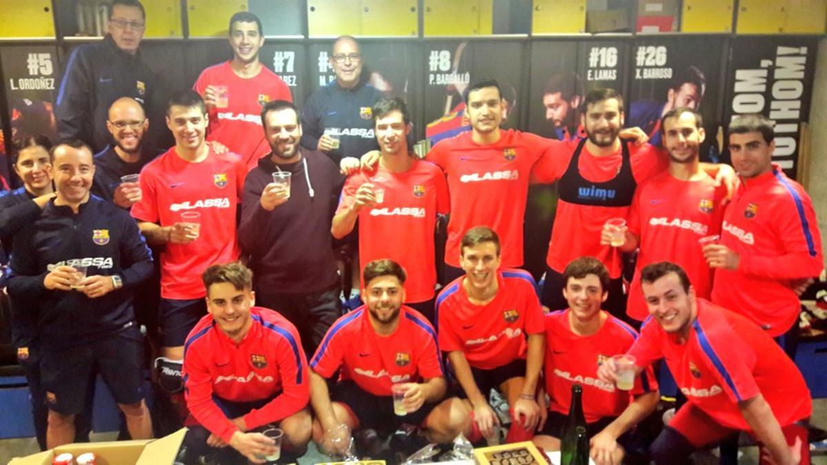 El equipo de hockey blaugrana deseó un 2017 lleno de éxitos