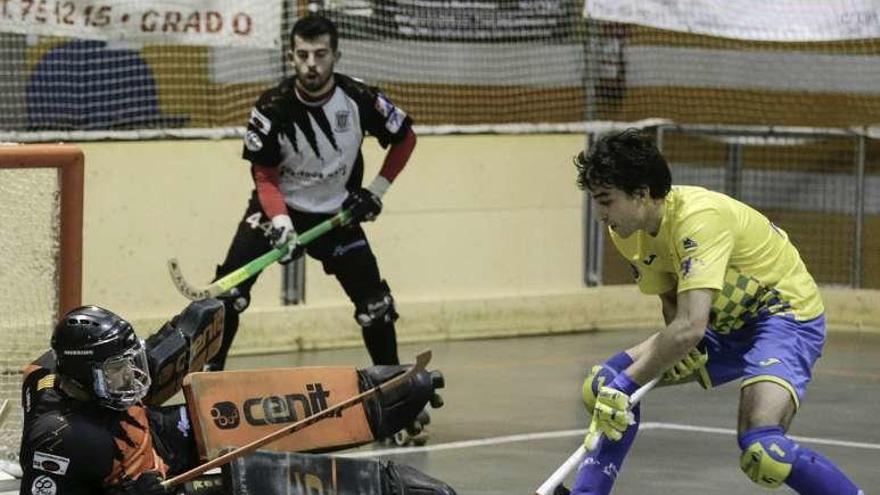 Curro Fernández, en el partido ante el Palafrugell.