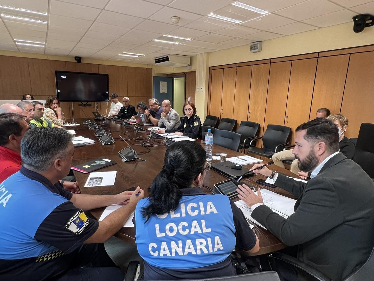 Imagen de las reuniones mantenidas en el Ayuntamiento de Las Palmas de Gran Canaria.