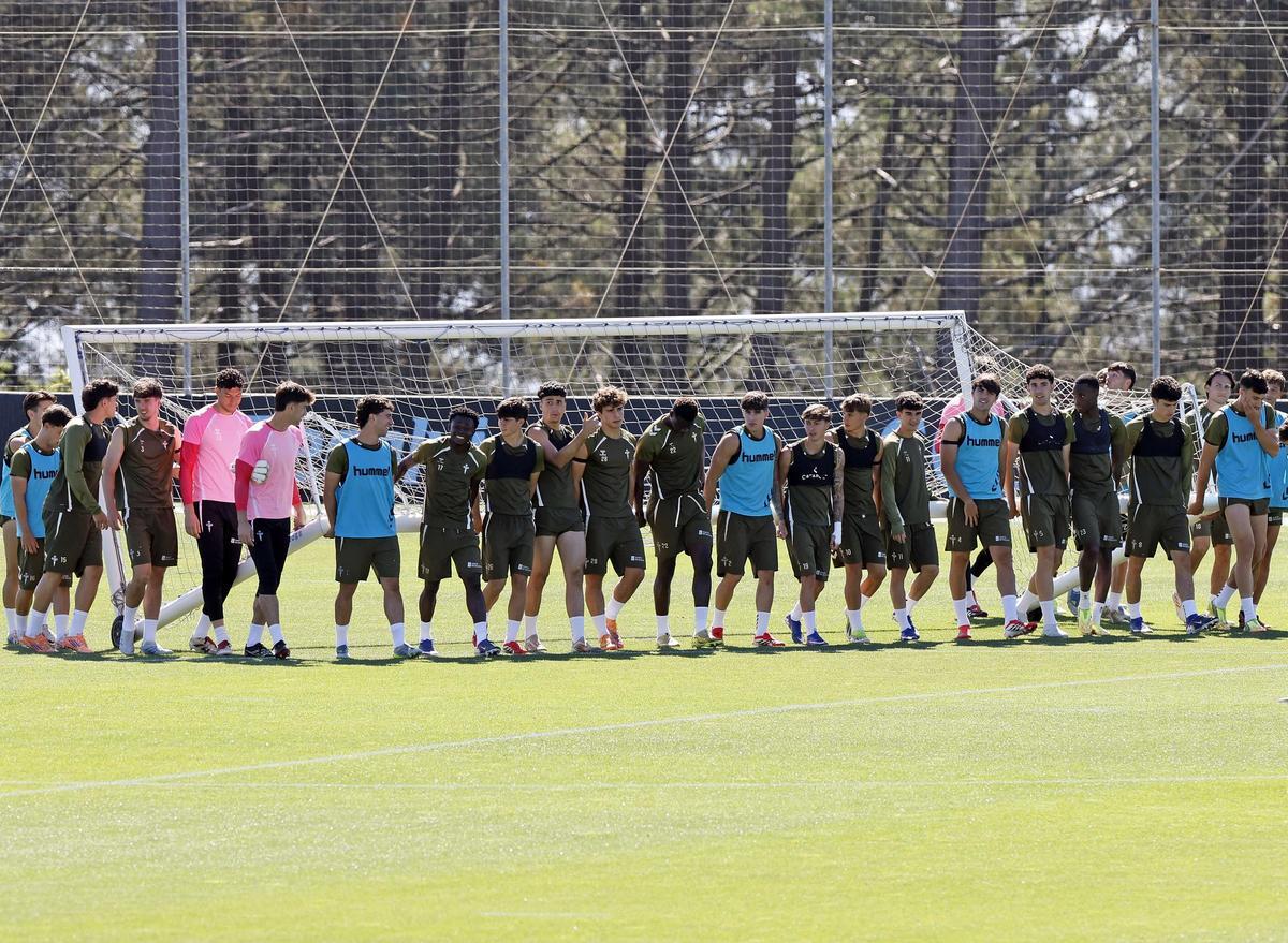 Afouteza (Mos). Entrenamiento del Celta Fortuna o Celta B.