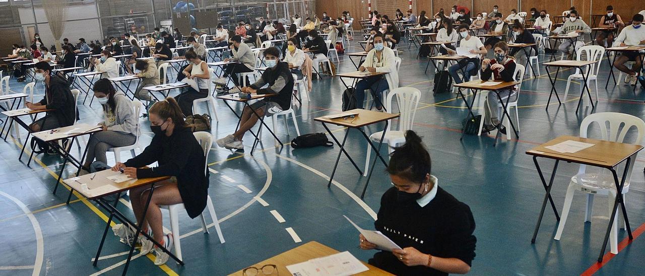 El pabellón de ciencias do Deporte acogió algunas de las pruebas de ayer.