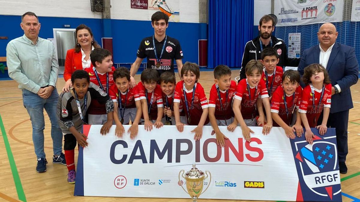 El Ganomagoga IES Coruxo, campeón en benjamines.