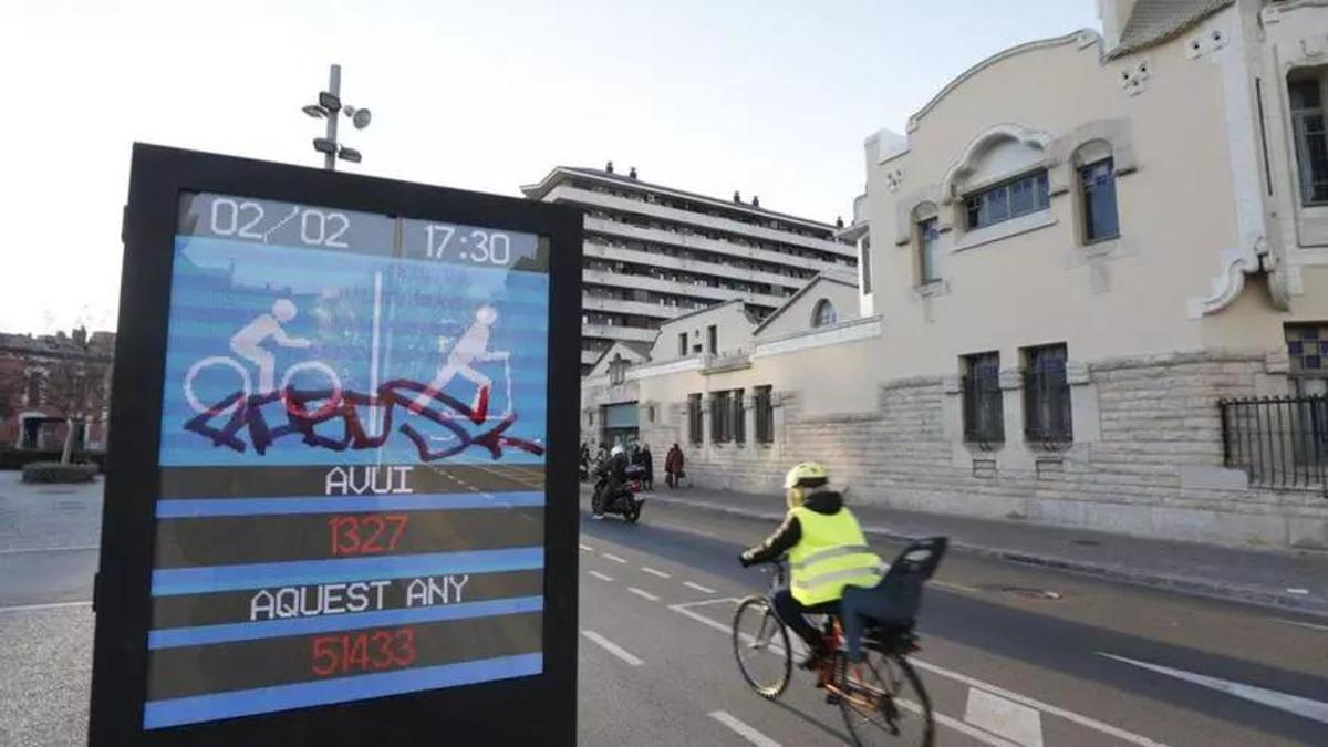 El comptador del carrer de Santa Eugènia, quan funcionava.