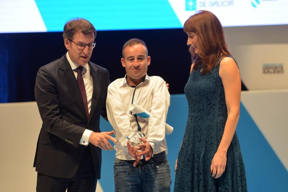 Los premiados, durante la gala // Gustavo Santos