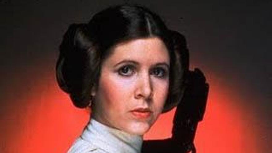 Carrie Fisher como la princesa Leia.