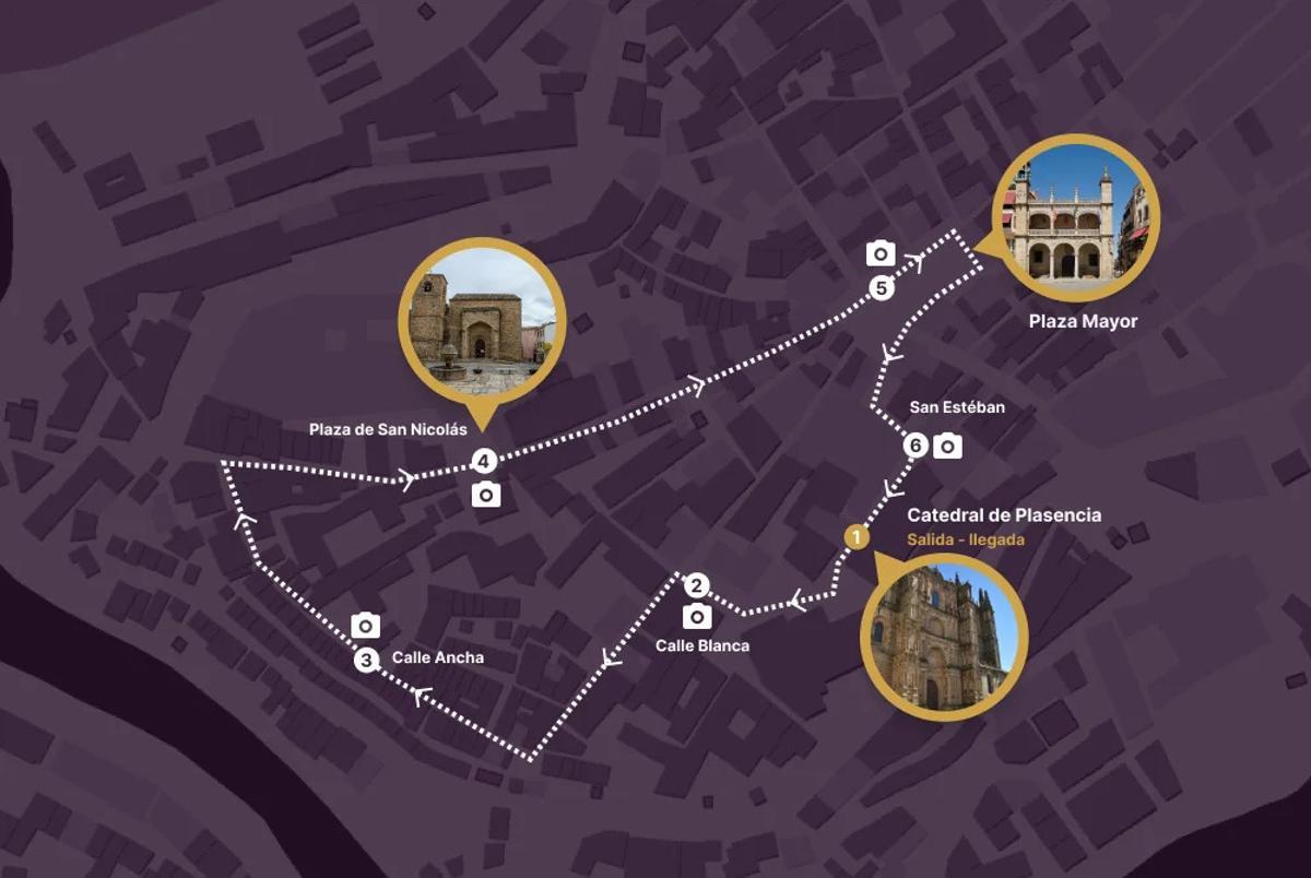 El recorrido de la cofradía de Nuestro Padre Jesús Nazareno de Plasencia.