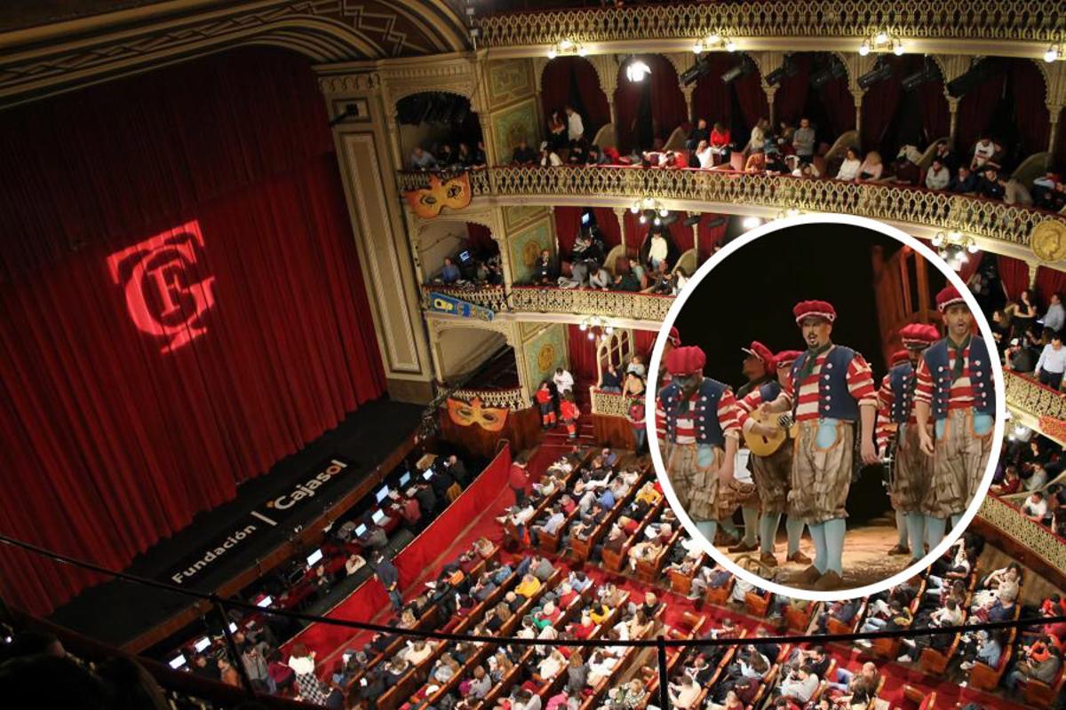 La comparsa de 'Los pájaros carpinteros' en el Gran Teatro falla durante la sesión del viernes en el COAC 2026