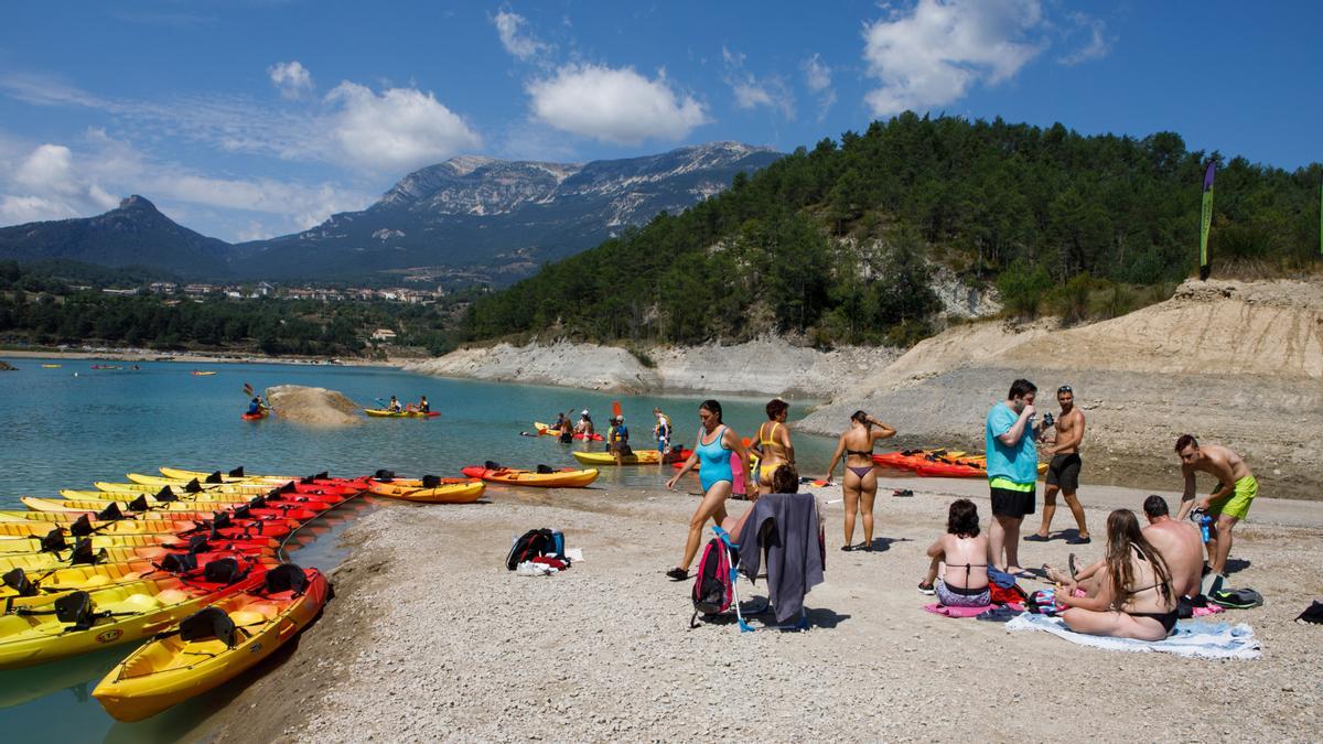 La 'playa' de Els Estevats, en La Llosa del Cavall.