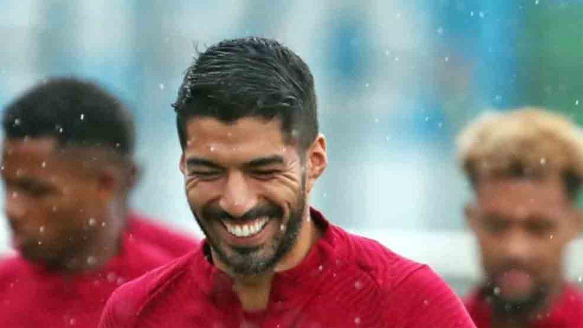 Luis Suárez, en el entrenamiento