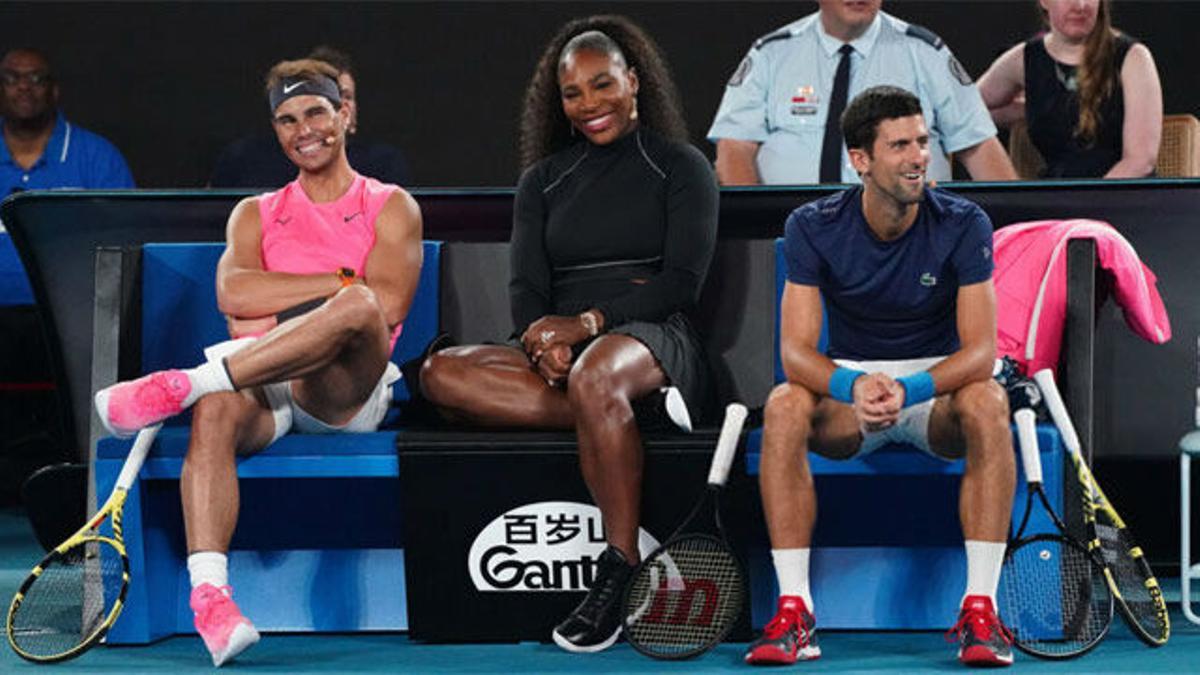 La cómica lección de Nadal y Djokovic a la 'Next Gen'