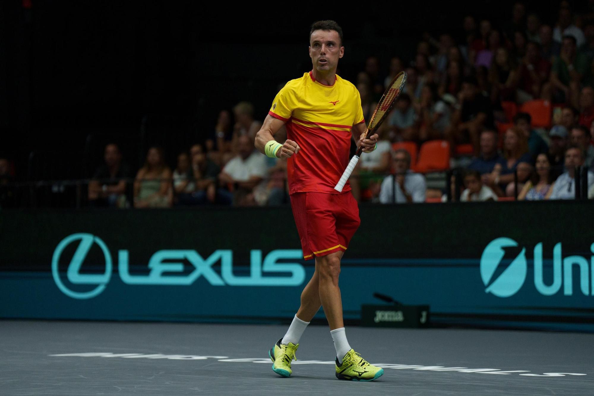 Roberto Bautista durante la Copa Davis 2024