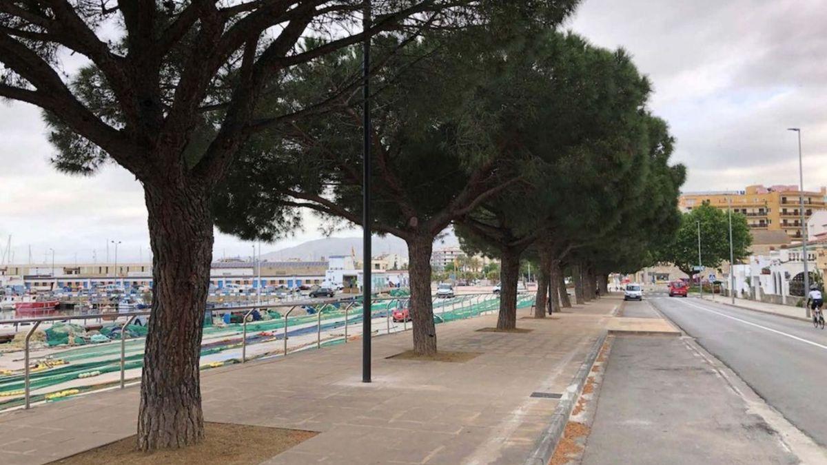 Un dels trams de la carretera del Far que s’adequarà, en una imatge del projecte